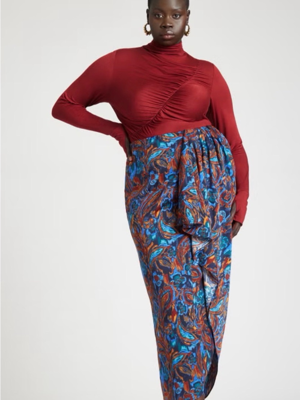 Barkwood x Eloquii Draped Skirt